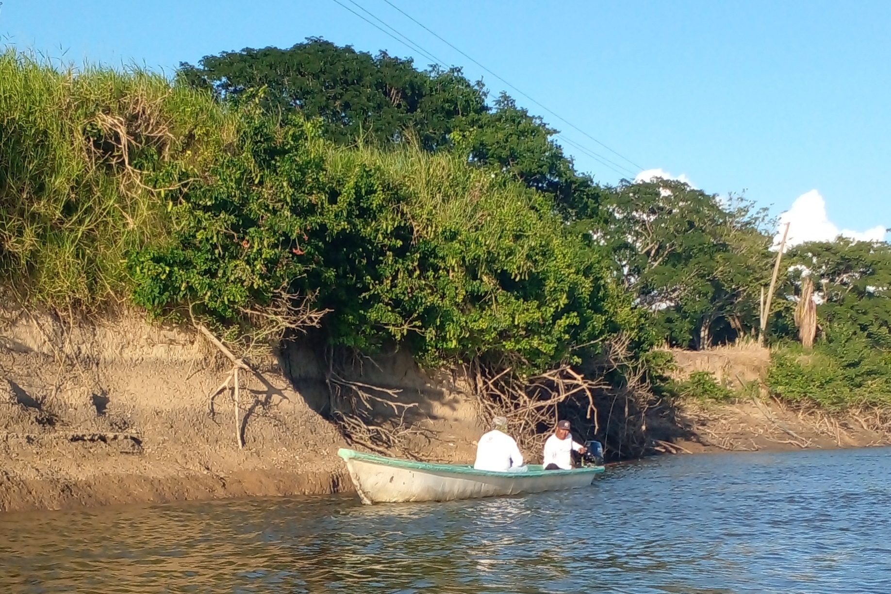 Community people in a boat on usumacinta river